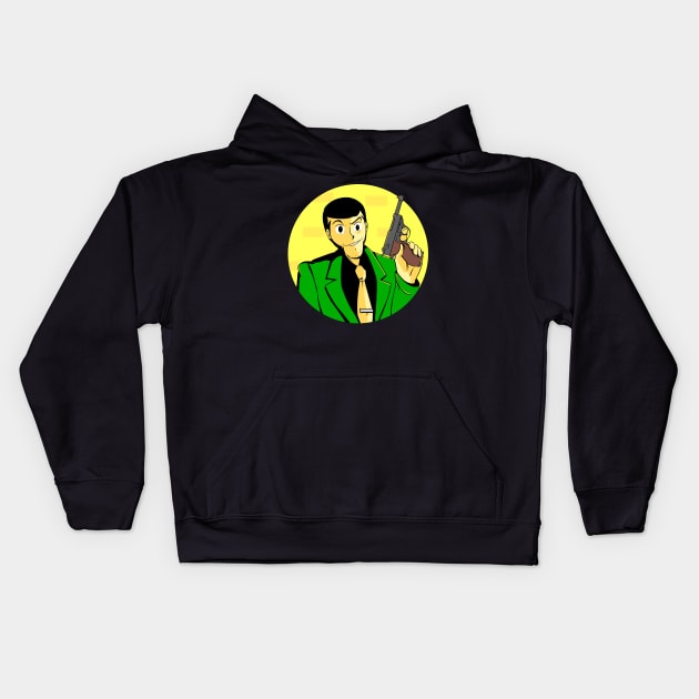 lupin iii Kids Hoodie by inkpocket